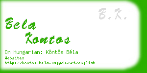 bela kontos business card